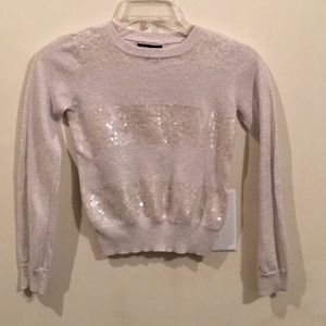Gap kids silver sparkle sequin sweater medium 8